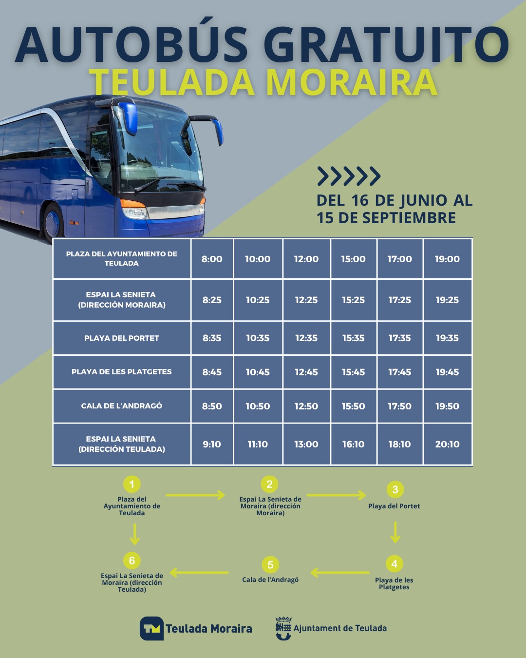 🚌 Free Moraira summer bus 2025